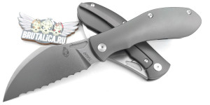 Brutalica Tsarap Folder Titanium serrated