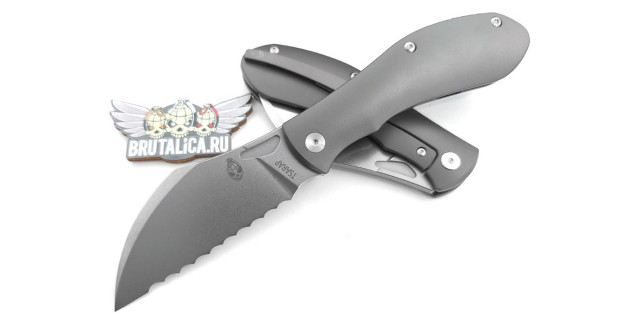 Brutalica Tsarap Folder Titanium serrated